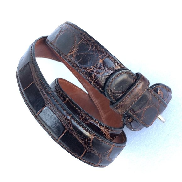 Neiman Marcus Italy Men's Genuine Alligator Belt - Picture 4 of 13